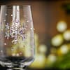 Rhinestoned Snowflake Christmas Glass