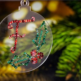 Personalised Rhinestone Christmas Decoration