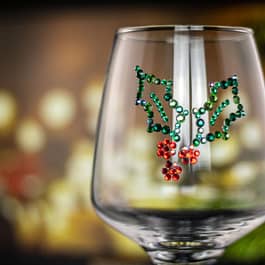 Christmas Sparkle Rhinestone Glass