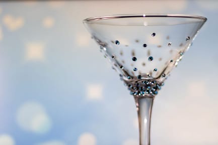 Scatter Crystal Martini Glass