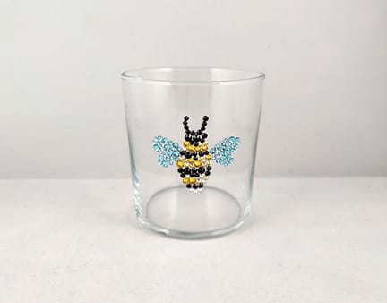 Sparkle Bumble Bee Glass
