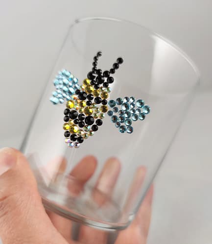 Sparkle Bumble Bee Glass