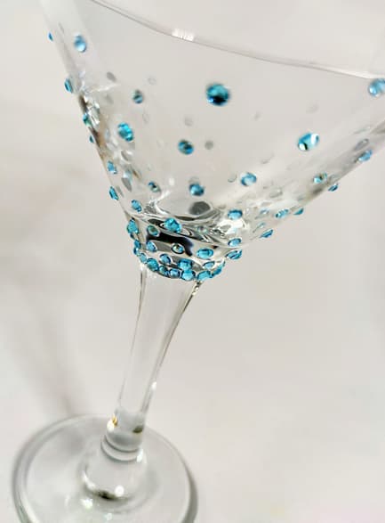 Scatter Crystal Martini Glass