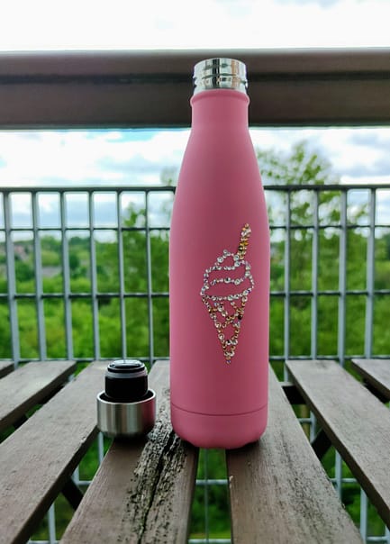 Ice cream sparkle water bottle