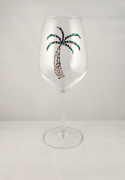 Sparkle Palm Tree Glass
