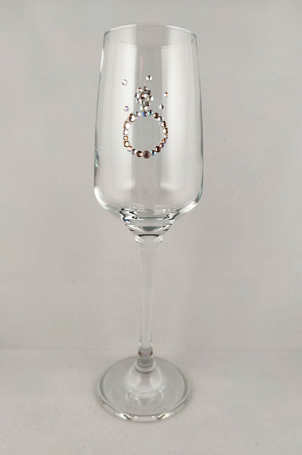 Engagement Ring Rhinestone Glass