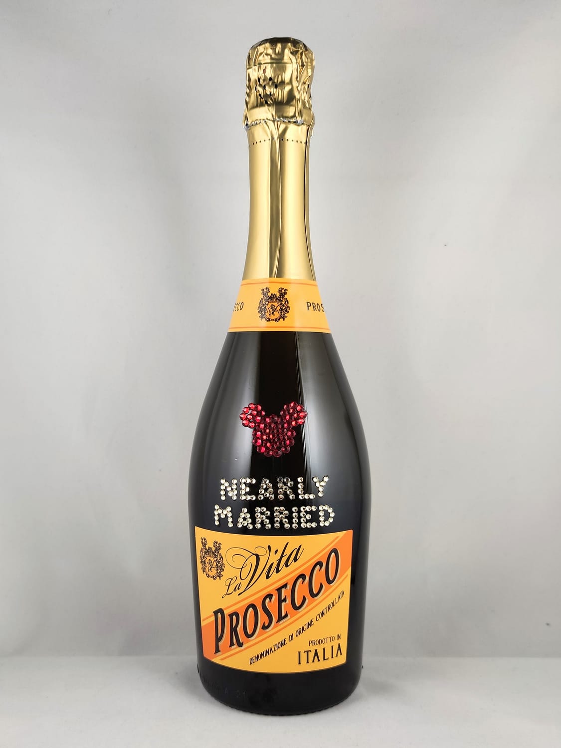 Custom Order Rhinestoned Prosecco Bottle