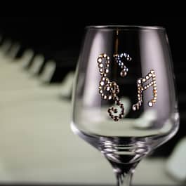 Music Note Glass