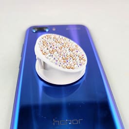 Crystal Covered Phone Grip (White)