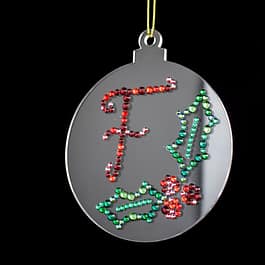 Personalised Holly Leaf Christmas Decoration