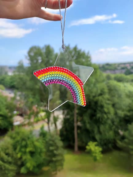 Rhinestone Pride Rainbow Hanging Decoration