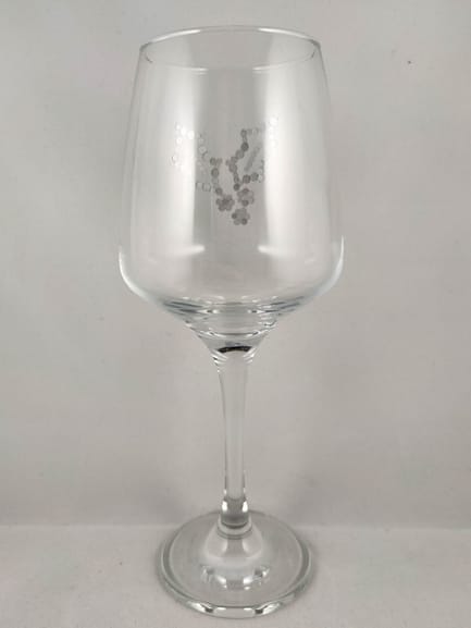 Rhinestoned Holly Glass